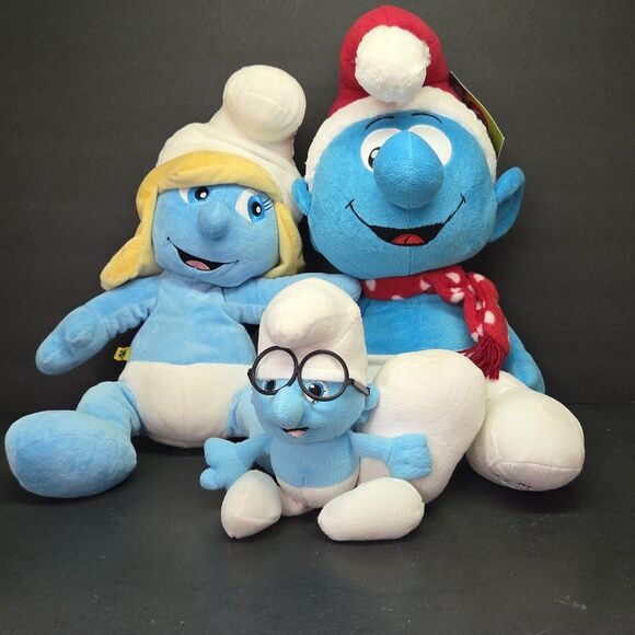 3 Smurf plush figures - Picture 1 of 10